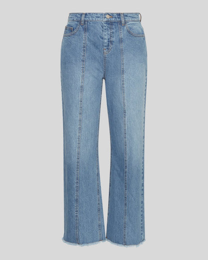 Eli Ada Straight Ankle Jeans Mid Blue Wash