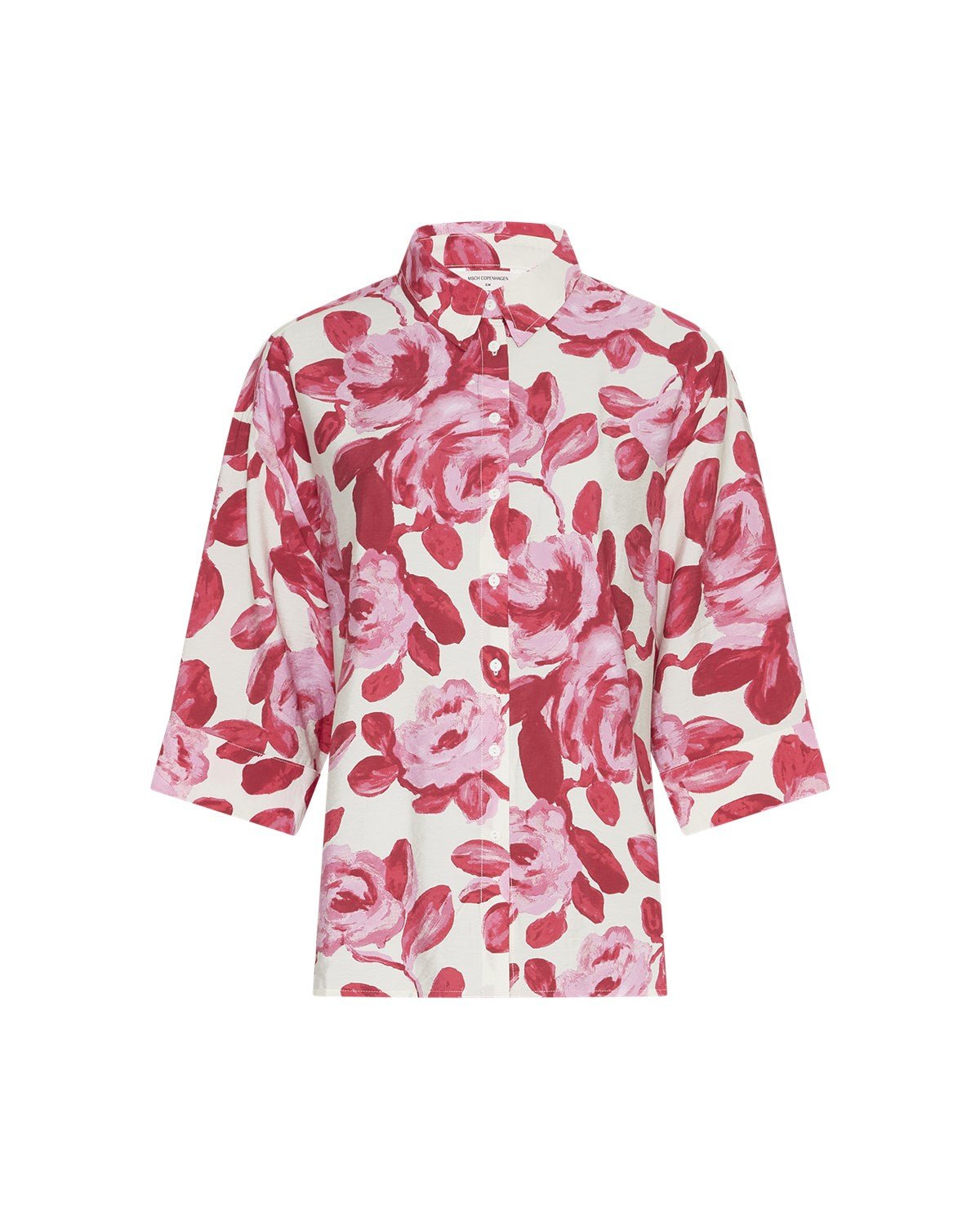 Blouse Edrina 3/4 Red Rose Flower