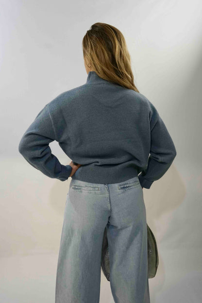 Paulina Knit Trui Smoke Blue