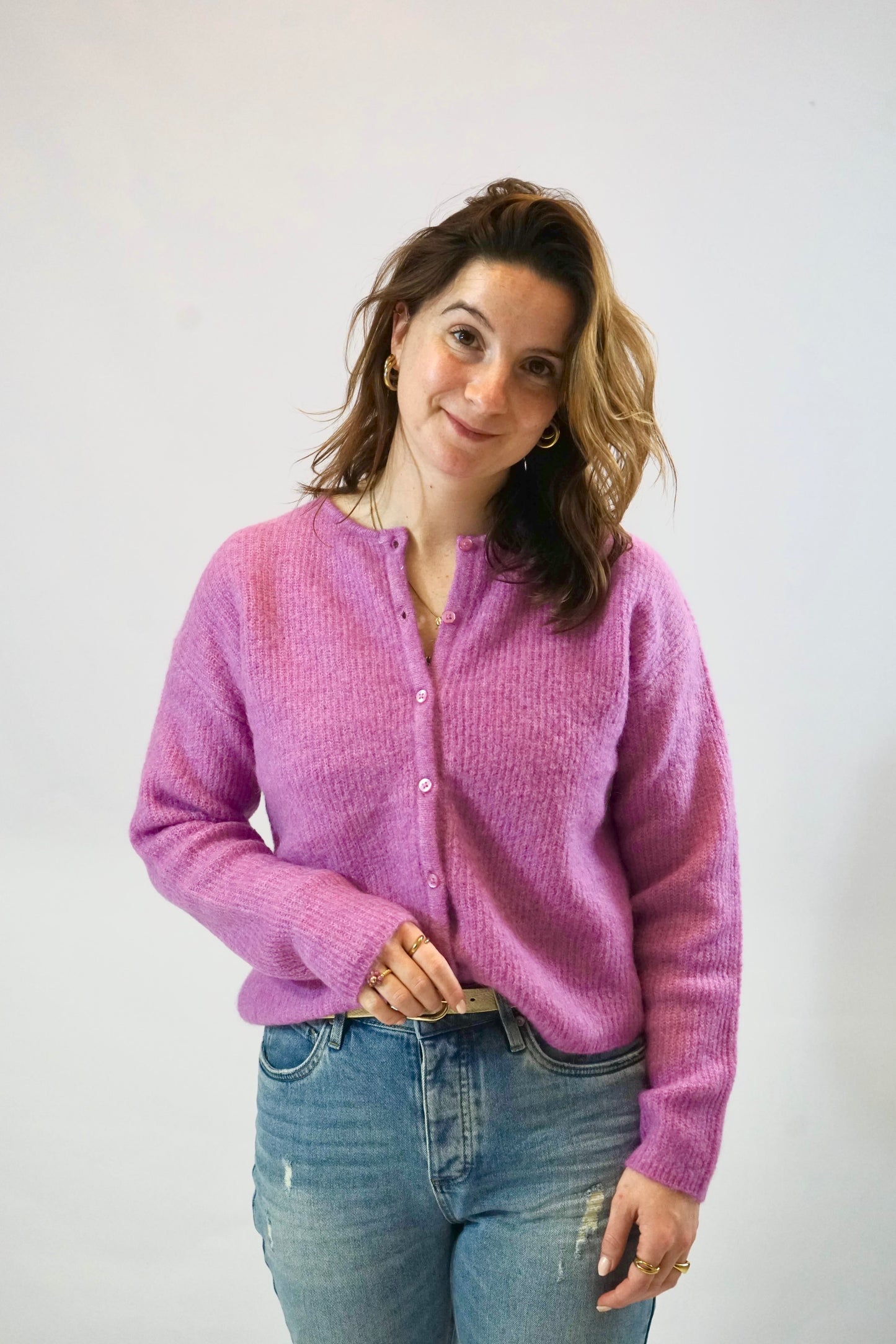 Sia Knit Cardigan First Bloom